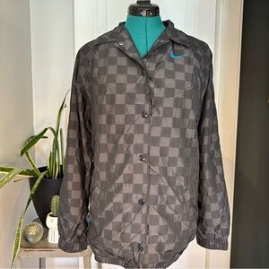 Women's Nike Sportswear Icon Clash Black Checkered Windbreaker Jacket XS